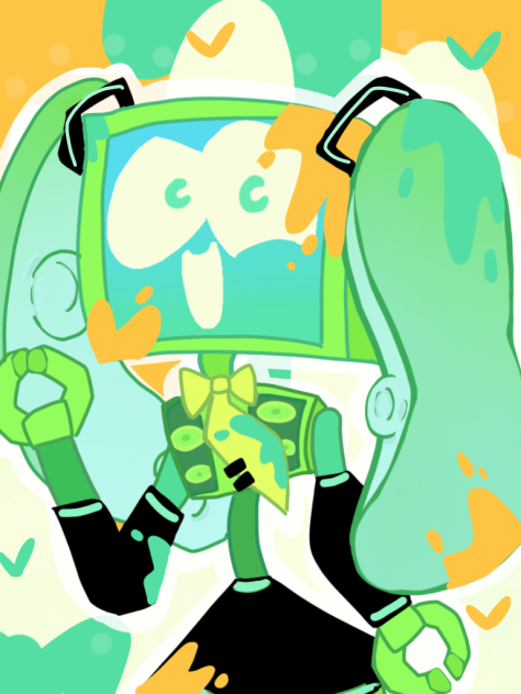 Splatoon fandroid x miku