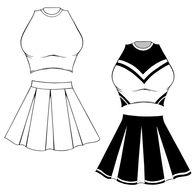 Tracing Cheerleader Outfit