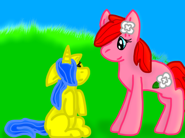 Hibiscus and Rose Bud - ibisPaint