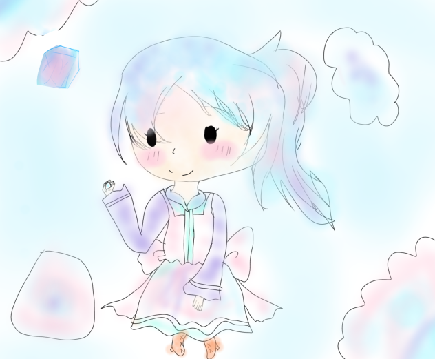 ゆるふわお絵かき(雲☁️と氷)