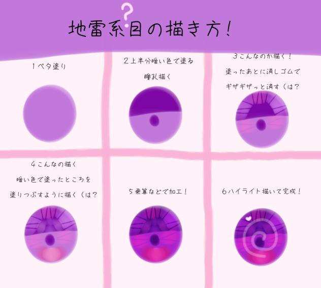 地雷系？目の描き方!