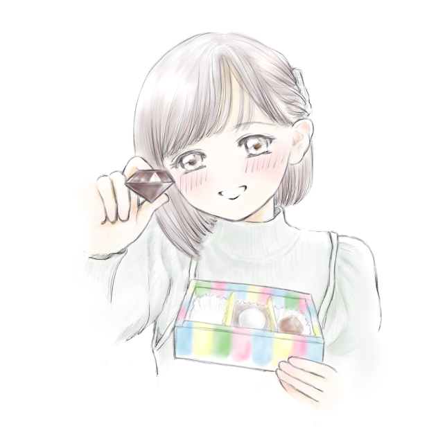チョコレートと女の子。