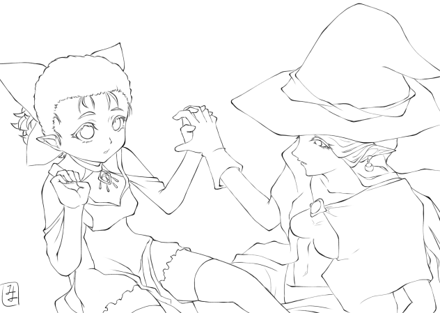 ファンタジーっぽいモノ（ぬり絵