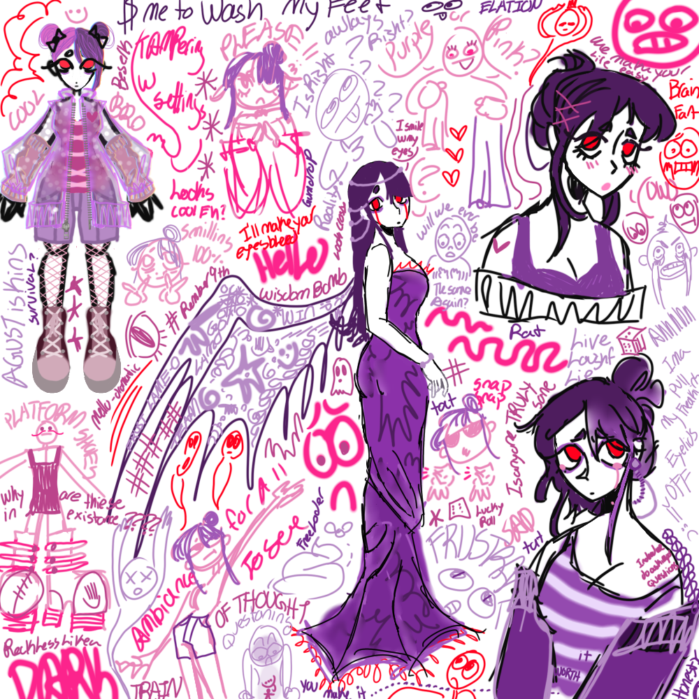 Purple widdle emo girli - ibisPaint