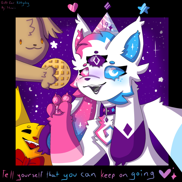 Birthday gift for Kittydog 💕💜💙