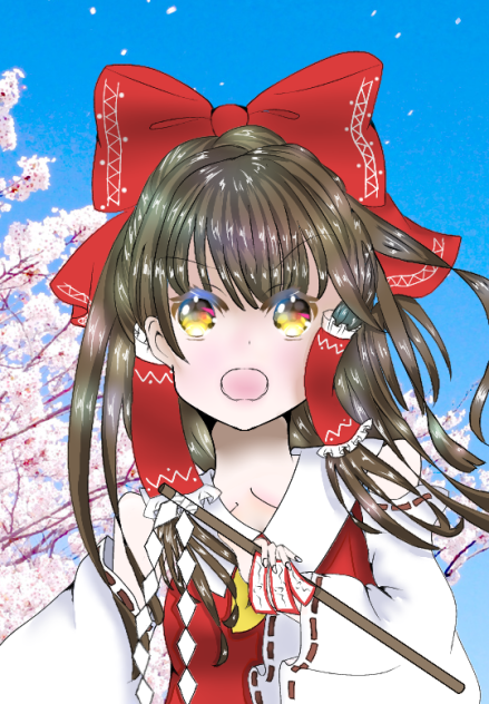 博麗霊夢妖怪退治にて