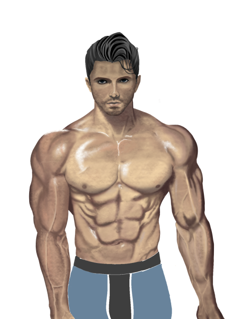 筋肉描いてみた
