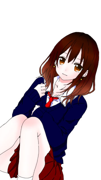 線画塗らせていただきました！[女子高生]