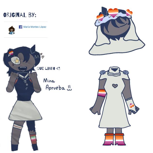 Redraw of Mina's weading dress =D!!