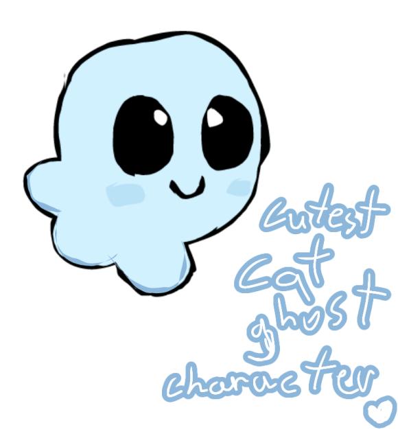 CUTEST CAT GHOST CHARACTER ❤❤