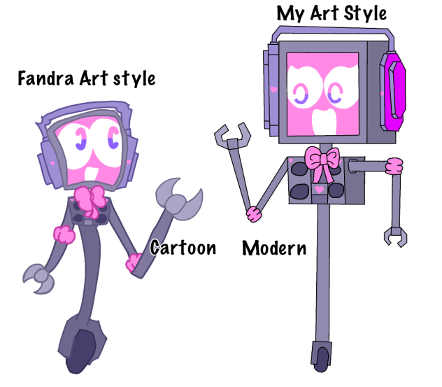 Fandra art style vs my art style