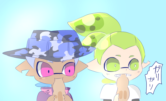もず君とパピコ半分こ！