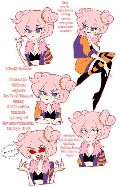 Miss Halloween emotions