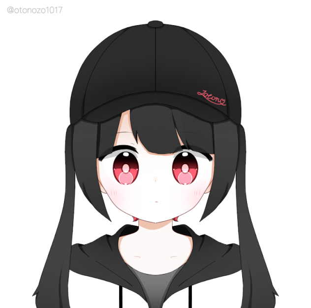 フリーアイコン　キャップ　ツインテール