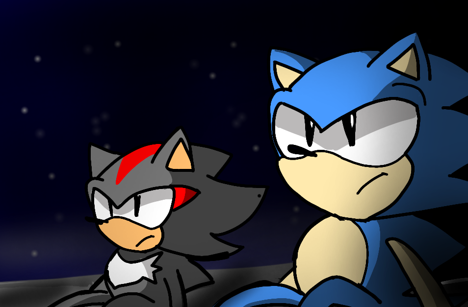 Sonic y Shadow ova stile - ibisPaint