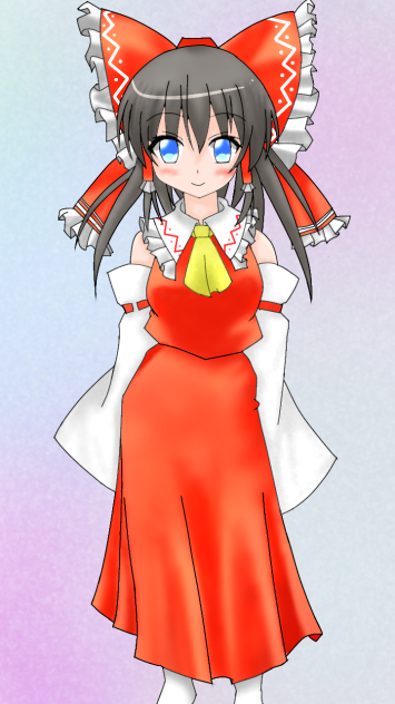 色塗ってみた（霊夢）