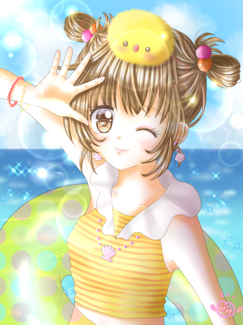 夏だ!海だ!!ヒヨコだぁ～!!!