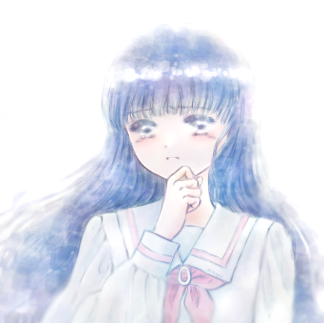 ぴえんな困り顔女子。