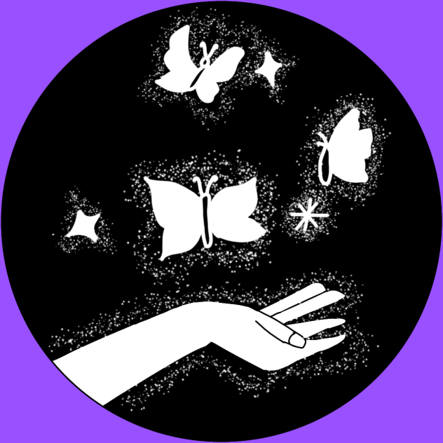 밤에 빛나는 나비-Glowing butterflies at night - ibisPaint
