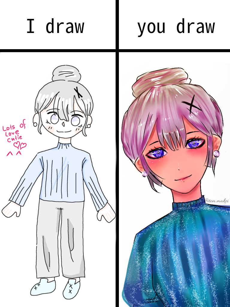 I draw you draw collab ibisPaint