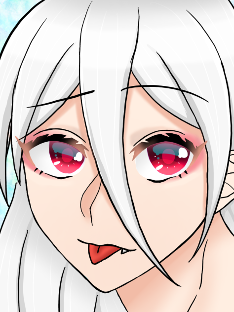 アルビノ風女子