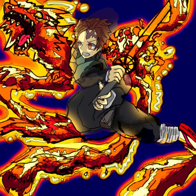 my first drawing of Tanjiro2
