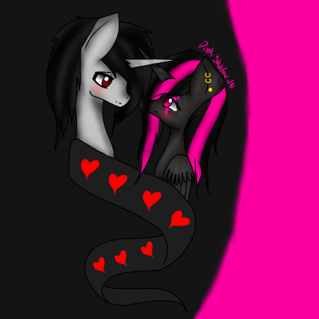 [speedpaint] nightmare and pink shadow