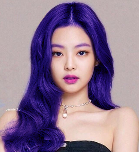 jennie kim violet hair