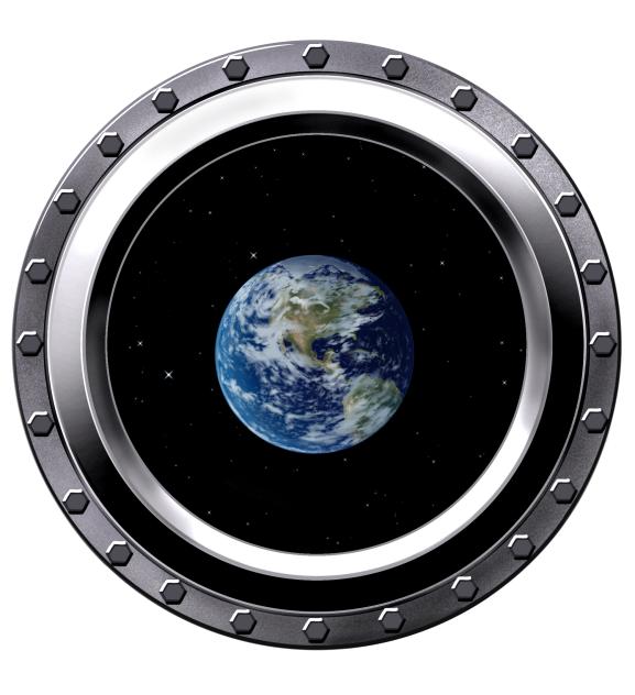 宇宙船の窓　地球
