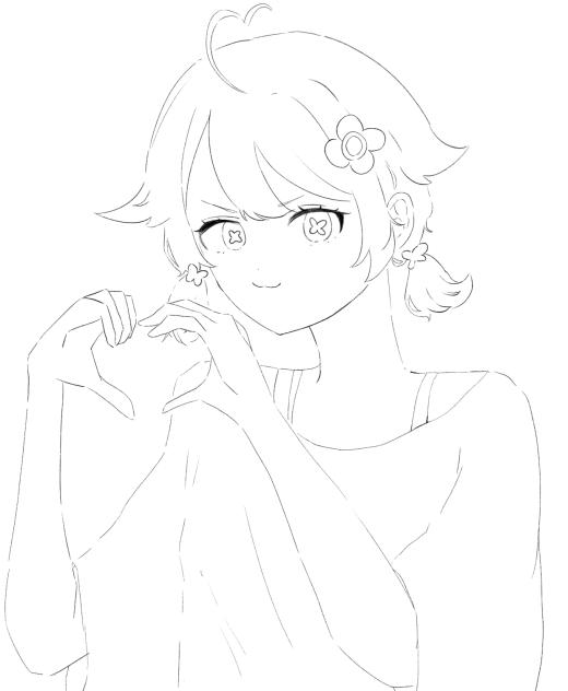 アジサイちゃん線画