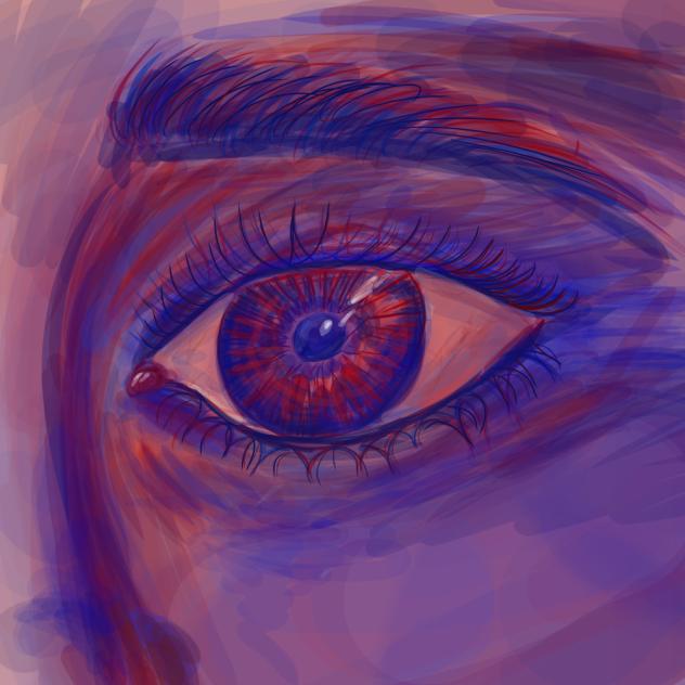 2 colour eye doodle