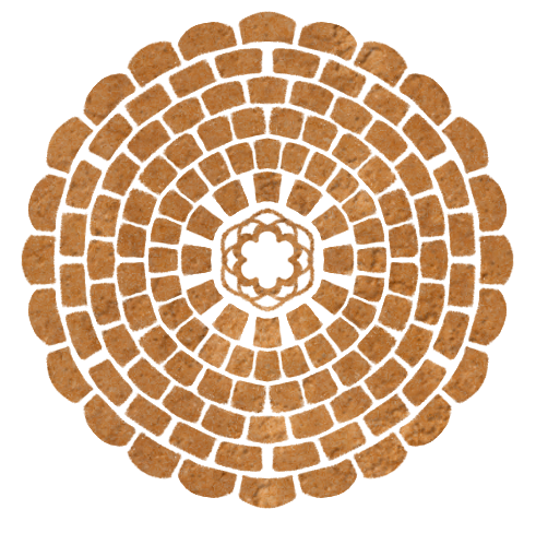 素材 レンガ （丸）