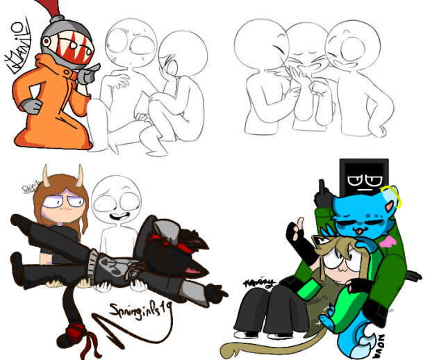 another collab (I'm the blue furry)