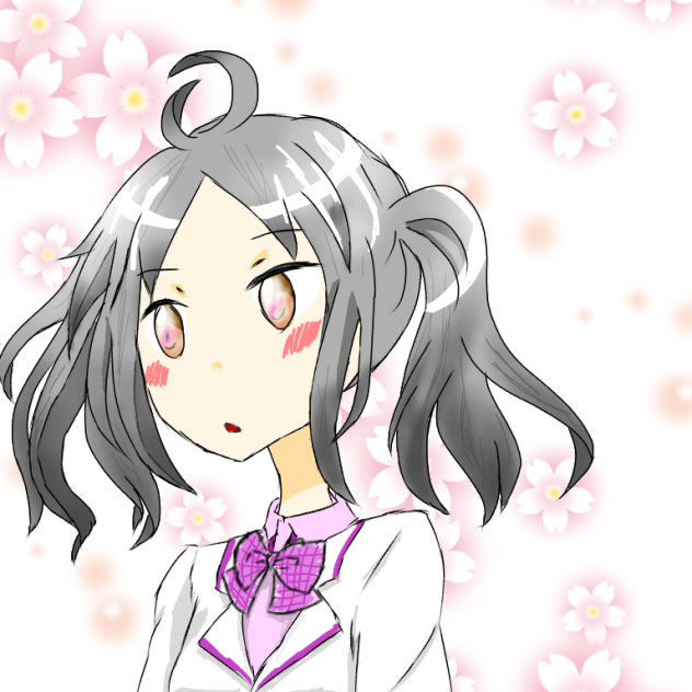桜吹雪の中で