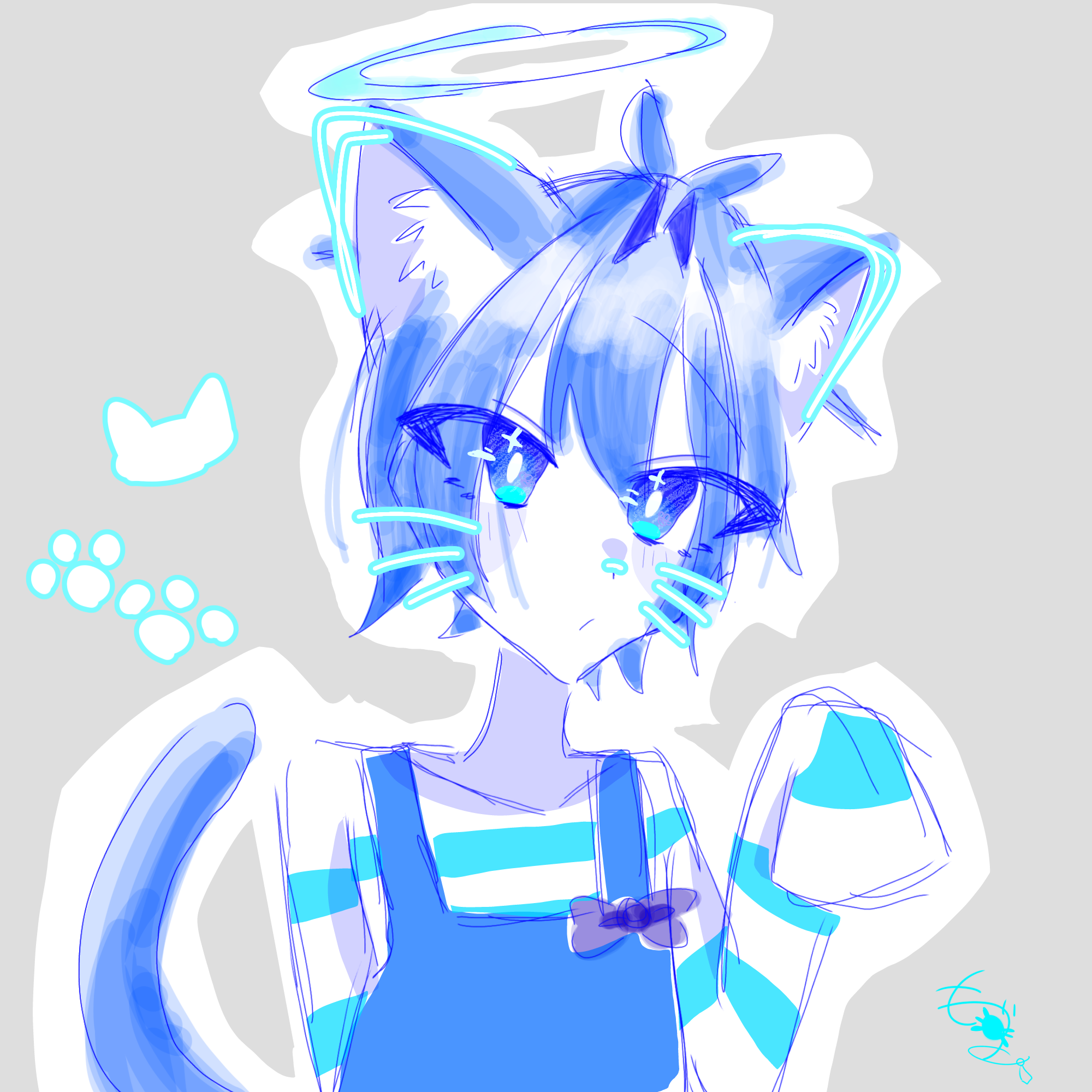 青縛り×指描きねこさか - ibisPaint