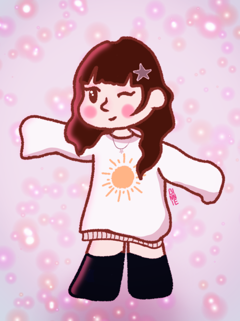 Cute chibi little girl