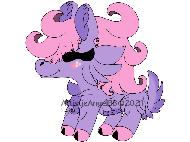 Pink And Purple Female Reindeer