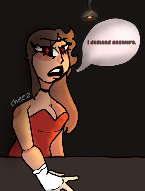 She demands answers yall 😗