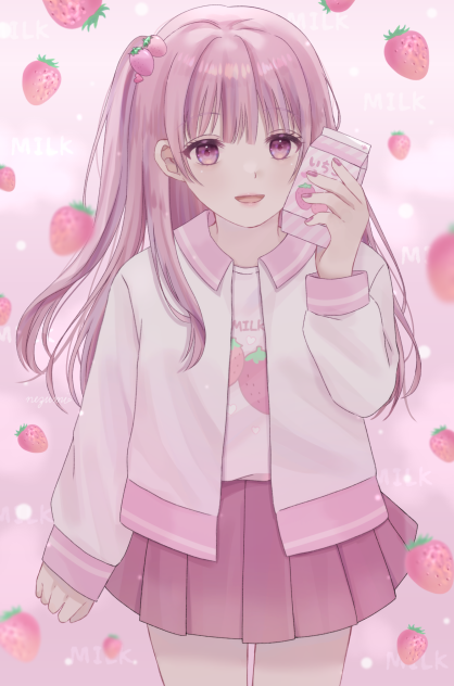 Strawberry milk🍓💕🤍