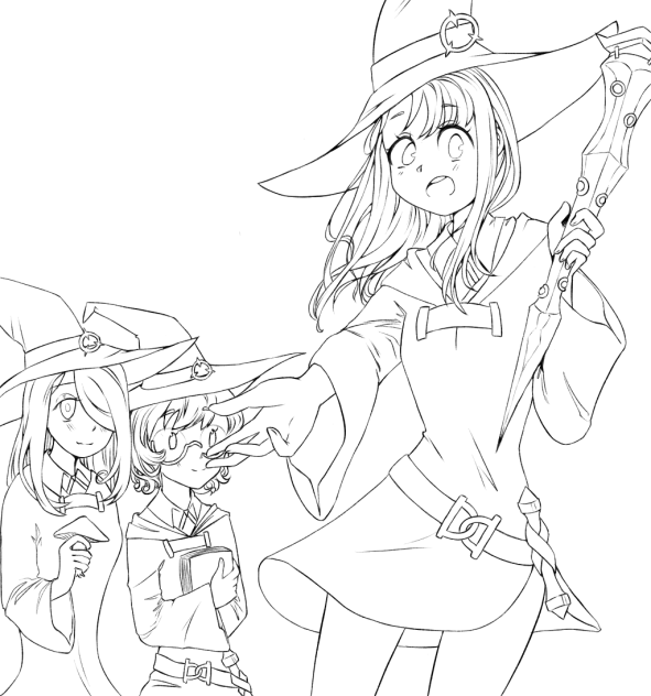 Little Witches Academia line work