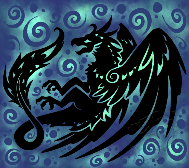Flat art dragon #3