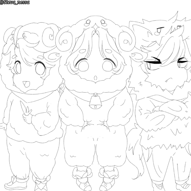 Chibi Sheep & wolf 2