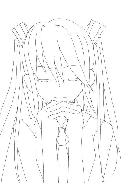 ミク 線画