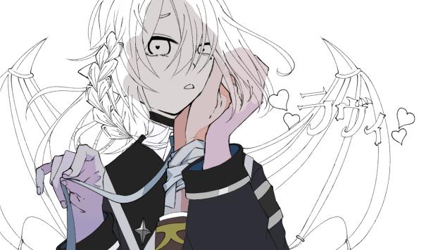 ラヴィのサムネ オリキャラver. 色塗り途中