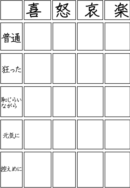 表情一覧　表のみ