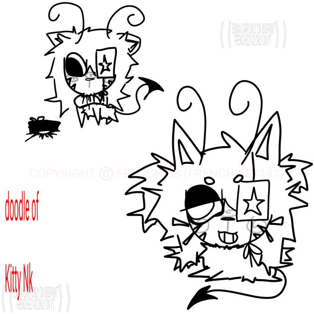 doodle of kitty nk