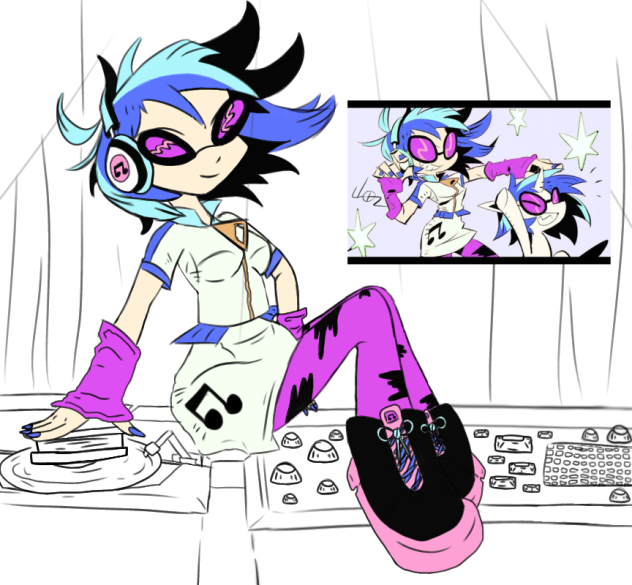 vinyl scratch doodle
