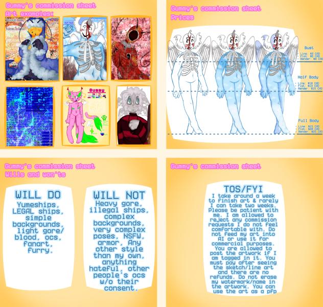 commission sheets!!