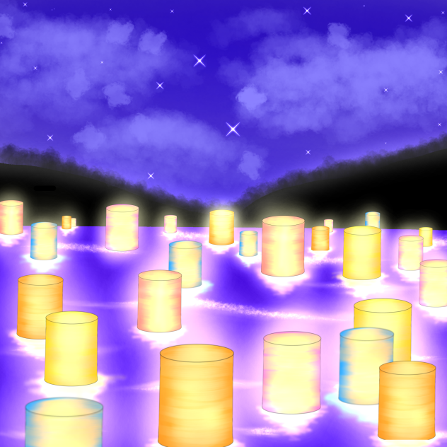 beach night summer - ibisPaint