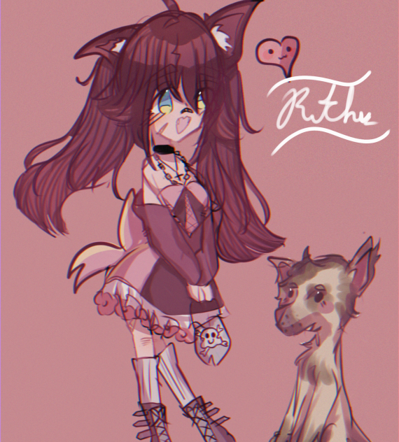 girl with doggo